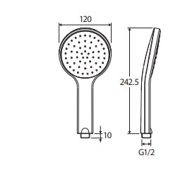 Kaya Shower Hand Piece, Matte White