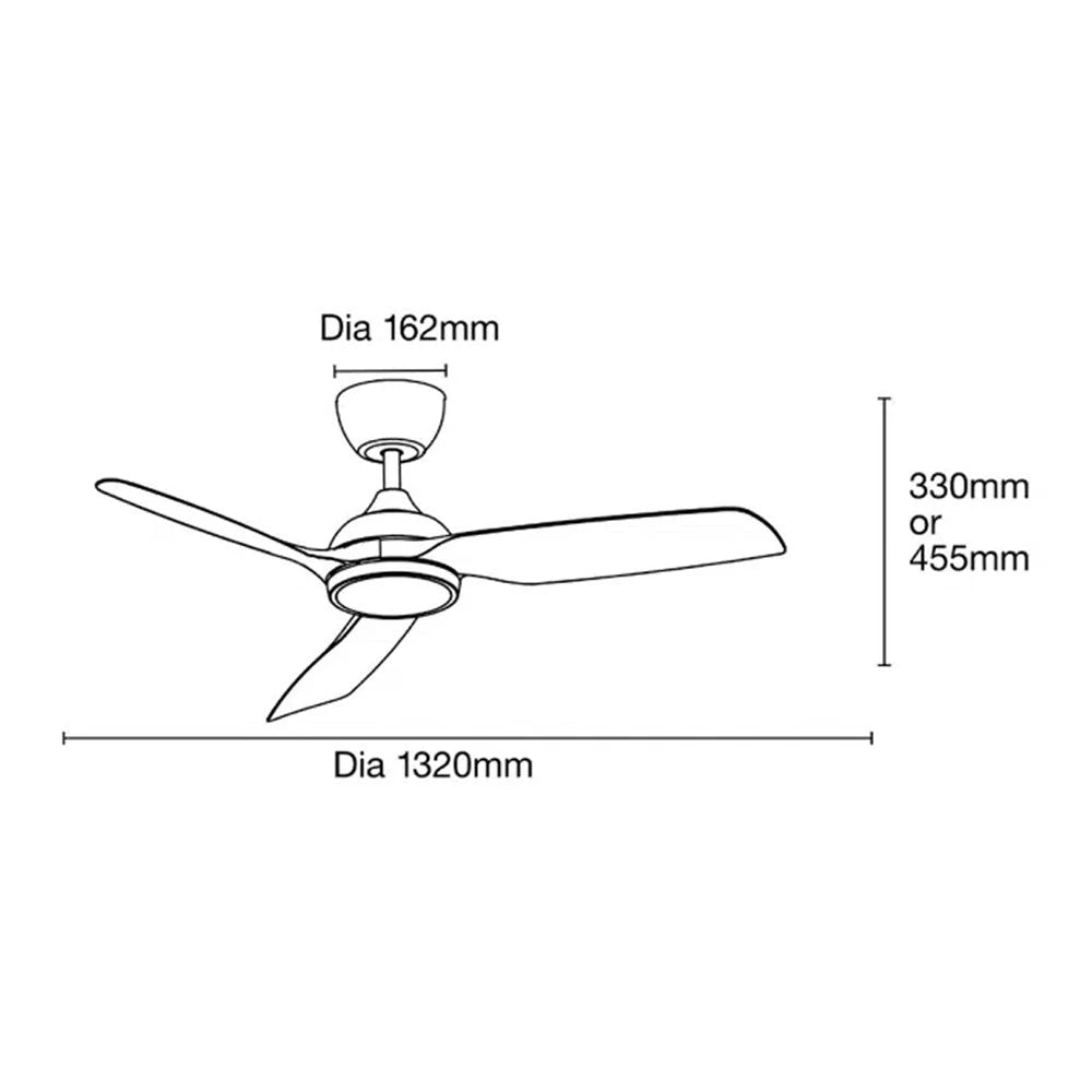 52" Daytona Smart WIFI DC Ceiling Fan