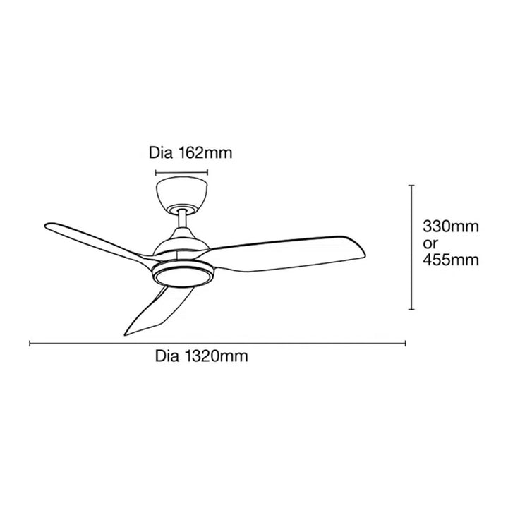 52" Daytona Smart WIFI DC Ceiling Fan