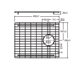 Hana 40L Double Sink Protector, Stainless Steel