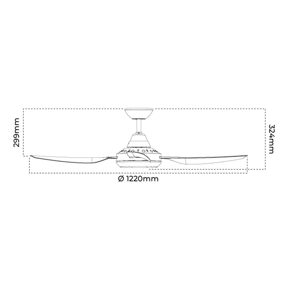 48" Sanur DC Ceiling Fan with Light
