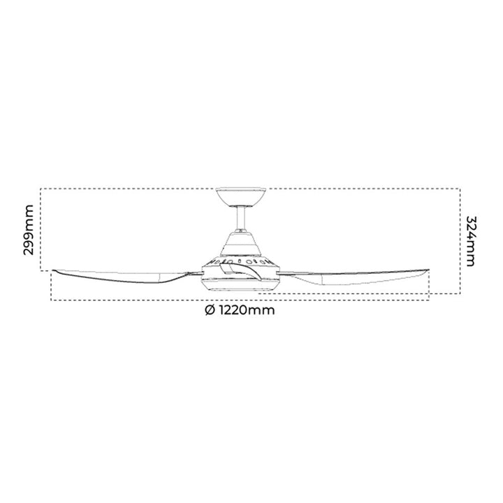 48" Sanur DC Ceiling Fan with Light