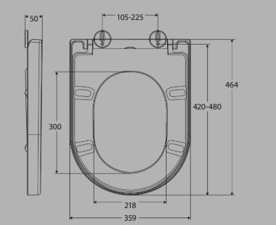 Rak Cloud Soft Close Quick Release Toilet Seat Matte White
