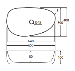 Pebble Large Above Counter Basin, Matte Khaki