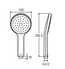 Kaya Shower Hand Piece, Brushed Copper