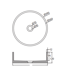 Jada Round Concrete Above Counter Basin, Terrazzo