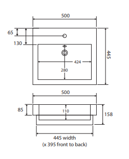 Low Profile Semi-Inset Basin