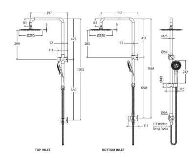 Stella Multifunction Twin Shower
