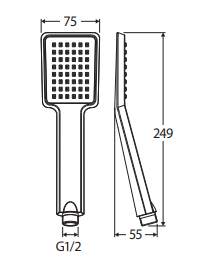 Koko Shower Hand Piece, Matte Black