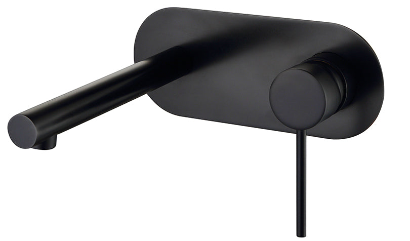 Roul Wall Basin Mixer Matte Black