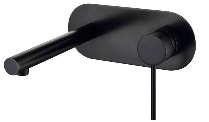Roul Wall Basin Mixer Matte Black