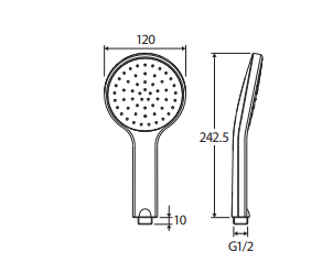 Kaya Shower Hand Piece, Brushed Nickel