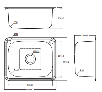 Tiva 50L Laundry Sink