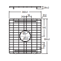 Hana 29L Double Sink Protector, Stainless Steel