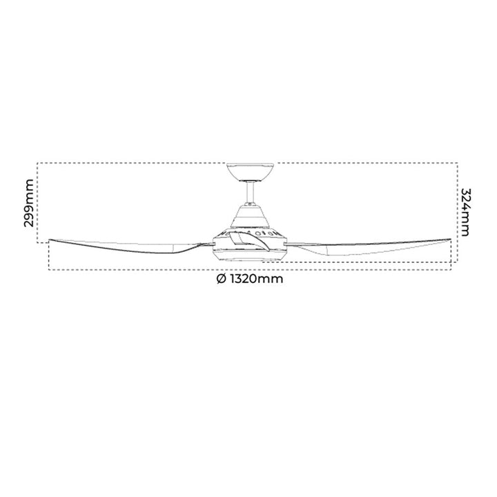 52" Sanur DC Ceiling Fan with Light