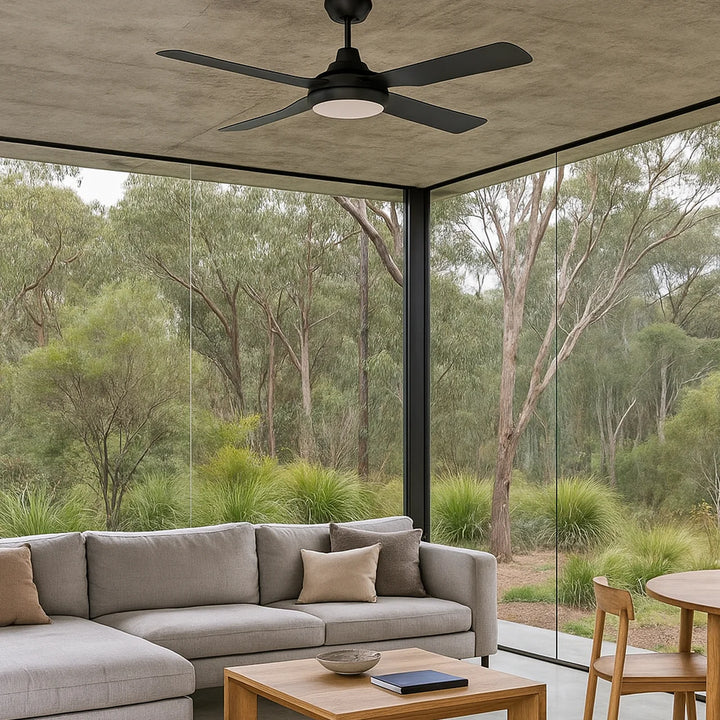 48" Discovery II AC Ceiling Fan Black, White with Light MDF1243M, MDF1243W Martec Lighting