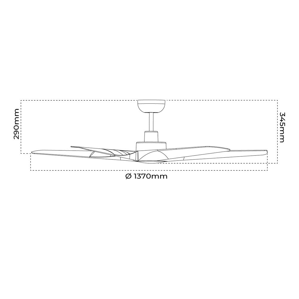 54" Maroubra DC Ceiling Fan with Light
