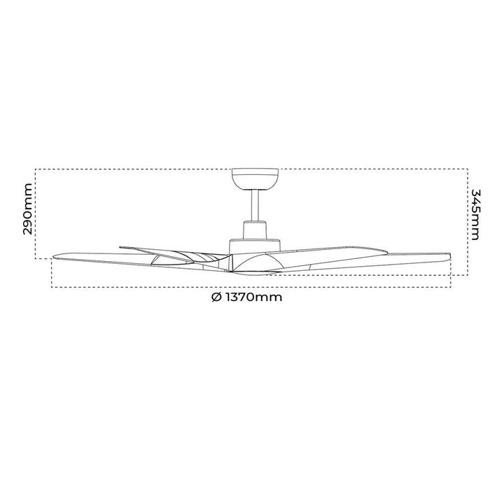 54" Maroubra DC Ceiling Fan with Light