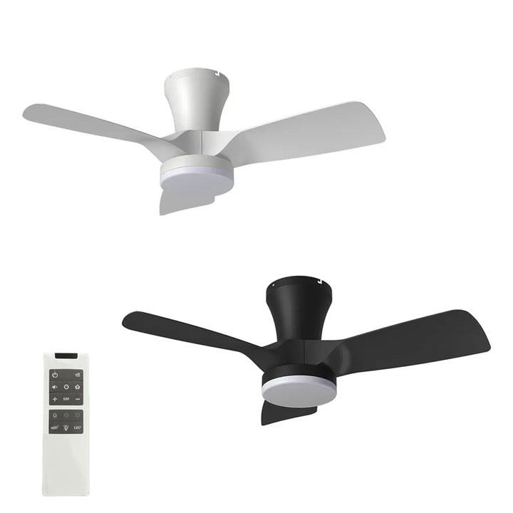 32" Kiwi DC Ceiling Fan White, Black With Light 5507062, 5507063 Vencha Lighting