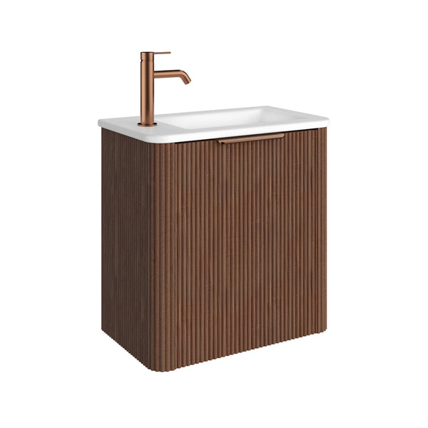 Minka Mini 550 Wall-Hung Vanity Walnut – Pilbara Bathroom Warehouse Perth and regional Western Australia