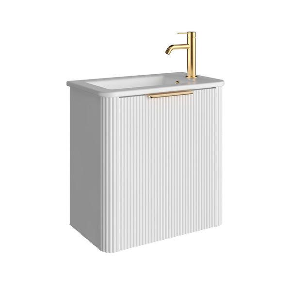 Minka Mini 550 Wall-Hung Vanity (Right Hand Tap, Satin White)