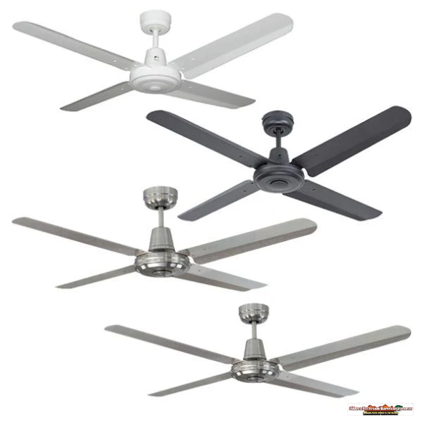 56" (1400mm) Swift Metal Ceiling Fan – White, Black, Chrome, or Stainless Steel