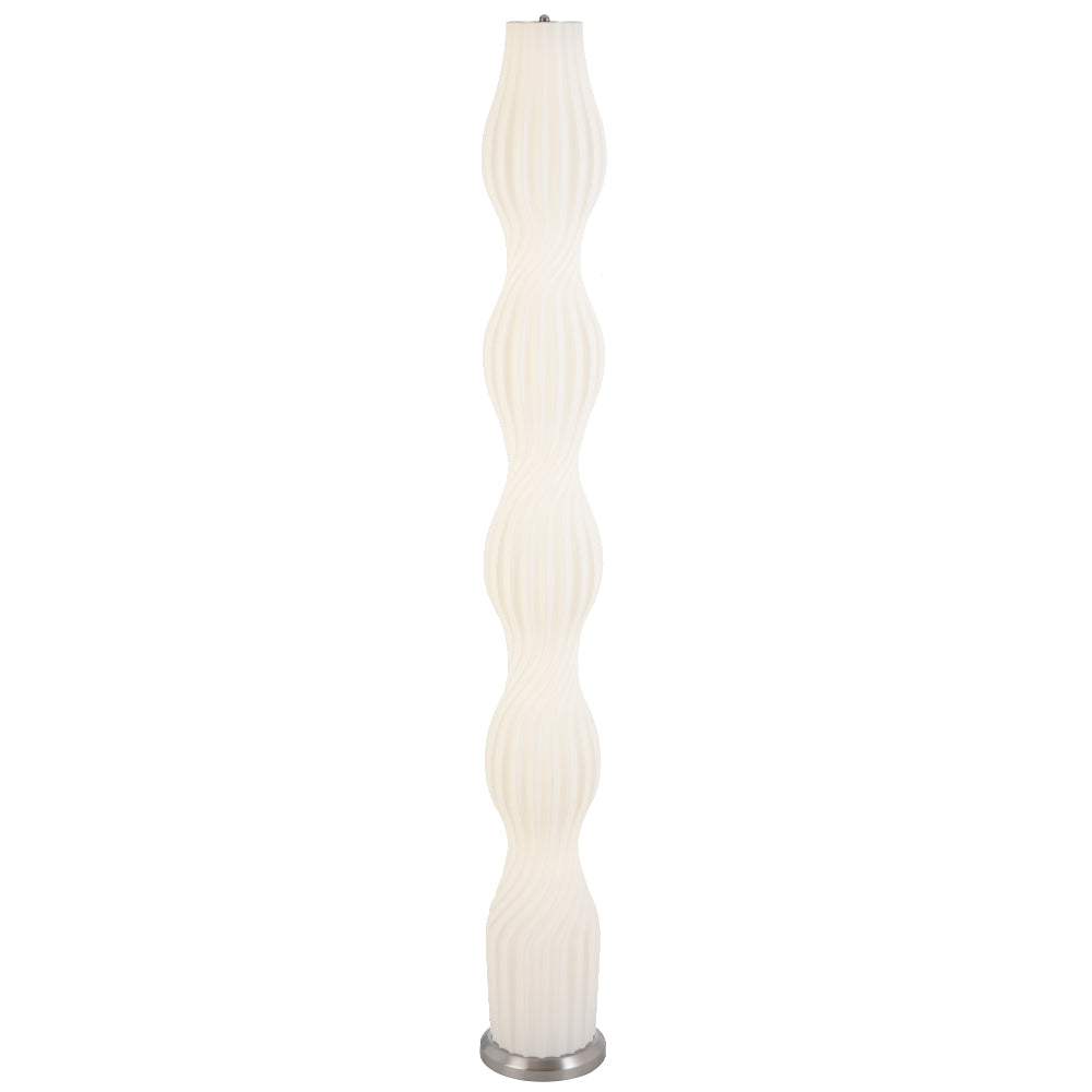Cholla LED Floor Lamp 24w in Nickel/White
