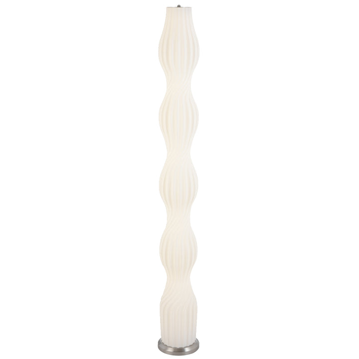 Cholla LED Floor Lamp 24w in Nickel/White