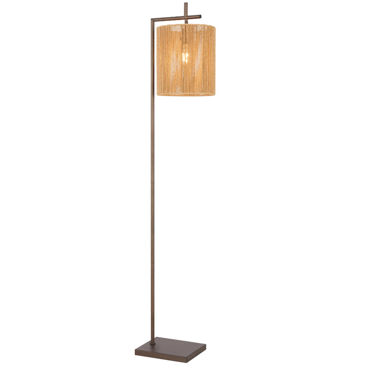 Lyndra Floor Lamp in Bronze/Natural or Gun Metal/Black