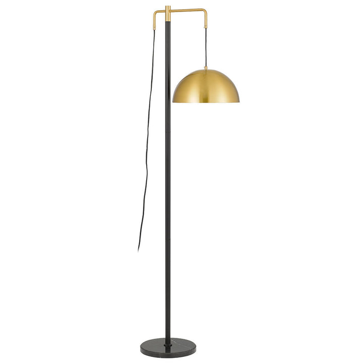 Marthos Floor Lamp in Black and Antique Gold