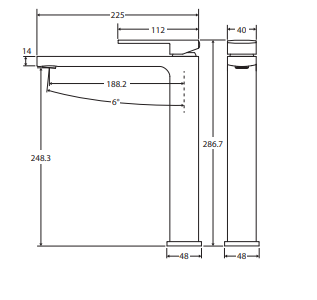 Tono Tall Basin Mixer Gun Metal Lead Free Eco Brass