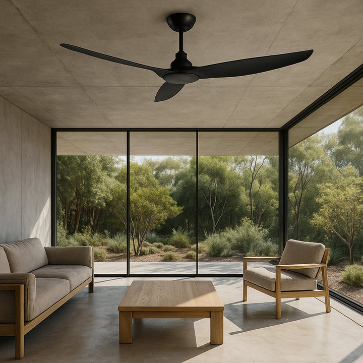 60" Skyfan DC Ceiling Fan Black, White, Light Oak SKY1503 Ventair