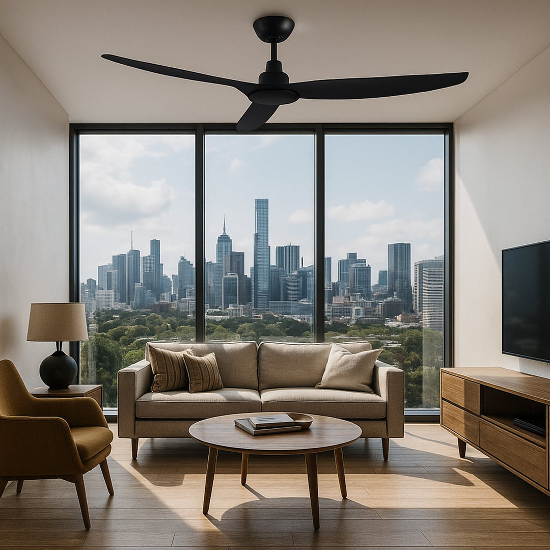 60" Skyfan DC Ceiling Fan Black, White, Light Oak SKY1503 Ventair