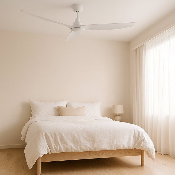 60" Skyfan DC Ceiling Fan Black, White, Light Oak SKY1503 Ventair