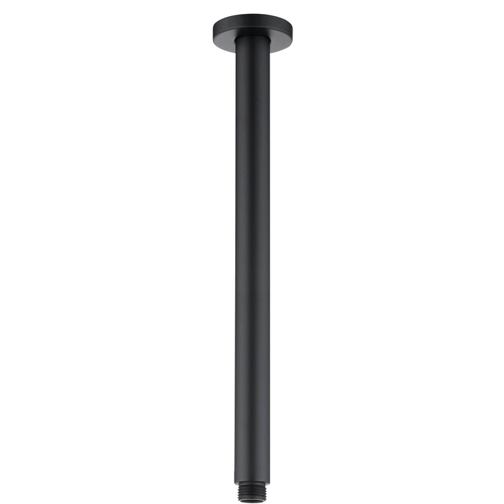Pavia 400mm Matte Black Ceiling Shower Arm Round