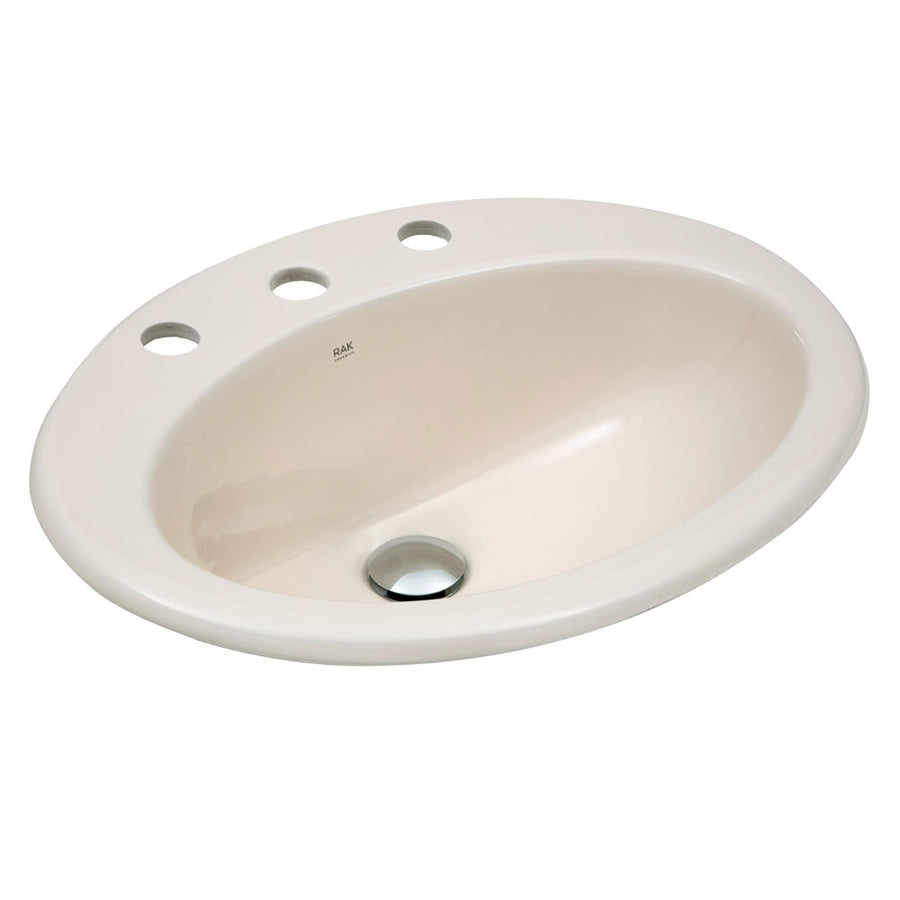 RAK Jessica Ivory Fully-Inset Basin, 3 Tap Holes– Pilbara Bathroom Warehouse Perth and regional Western Australia