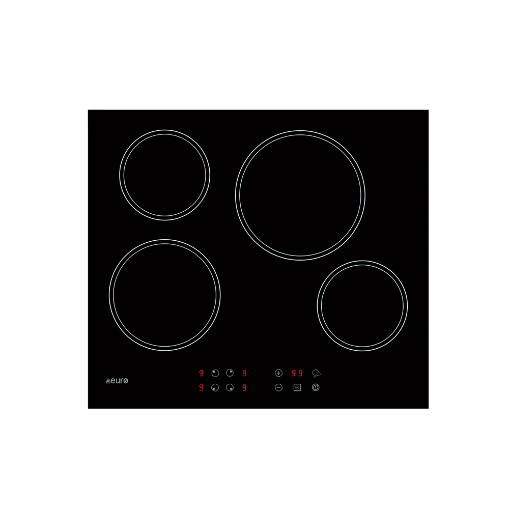 60cm Electronic Control Ceran Glass 4 Zones Cooktop | Pilbara Bathroom Warehouse - Perth, Western Australia