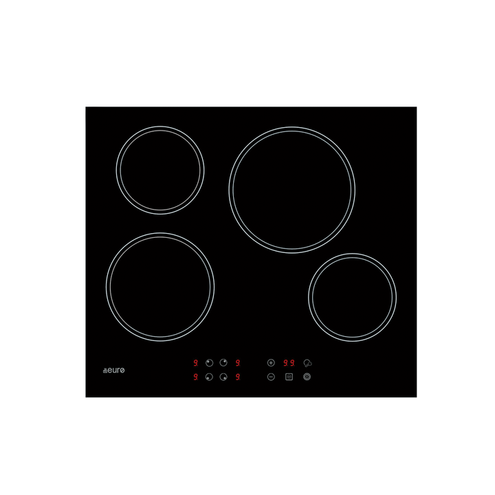 60cm Electronic Control Ceran Glass 4 Zones Cooktop | Pilbara Bathroom Warehouse - Perth, Western Australia