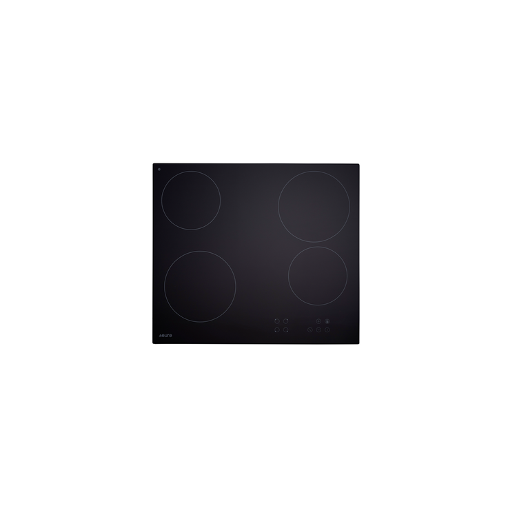 60cm 4 Zone Cooktop Electric Touch Control 6KW Black Glass | Pilbara Bathroom Warehouse - Perth, Western Australia