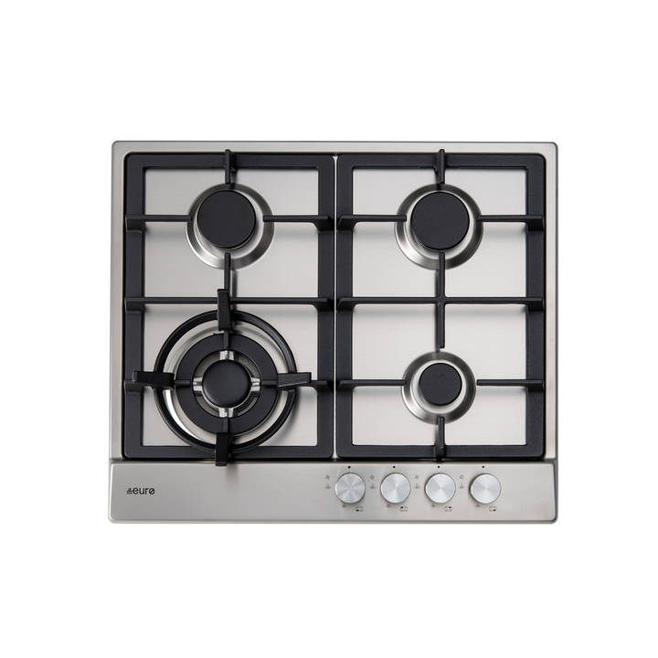 60cm 4 Burner Gas Cooktop + Wok burner + Cast + Front knobs + FFD | Pilbara Bathroom Warehouse - Perth, Western Australia