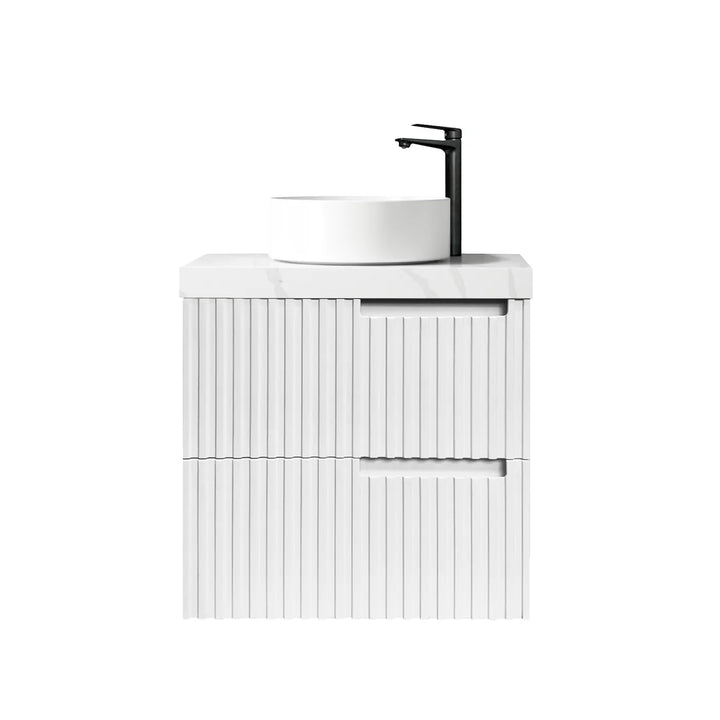 Noosa 600mm Satin White Wall Hung Vanity