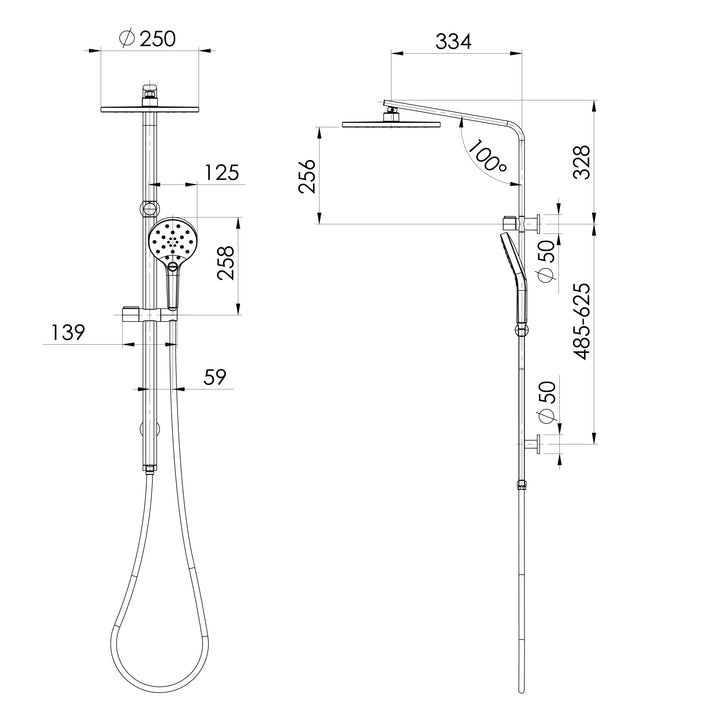 Oxley Twin Shower - 4 Star