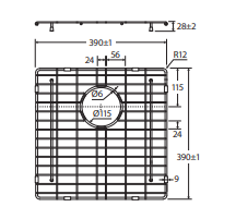 Hana 32L Sink Protector, PVD Carbon Metal