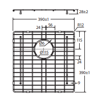 Hana 32L Sink Protector, Stainless Steel