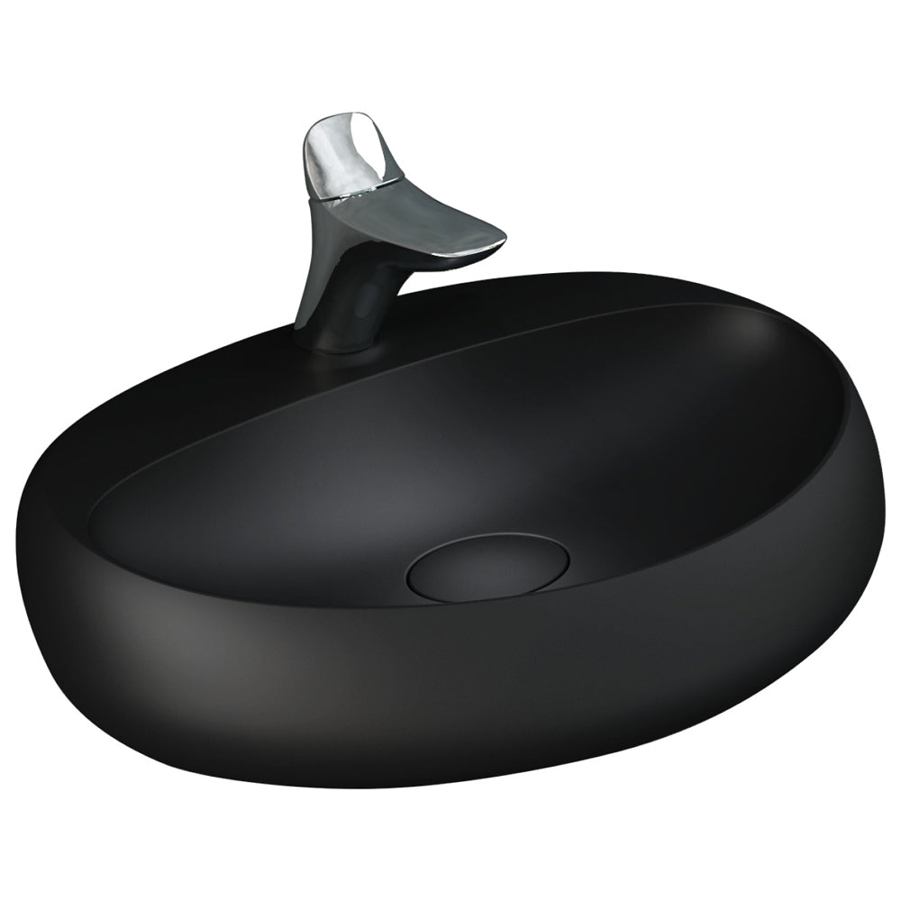 RAK Cloud 650 Wall Basin, Matte Black– Pilbara Bathroom Warehouse Perth and regional Western Australia