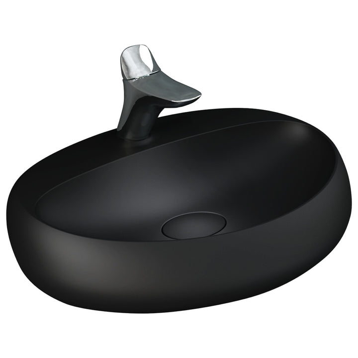 RAK Cloud 650 Wall Basin, Matte Black– Pilbara Bathroom Warehouse Perth and regional Western Australia