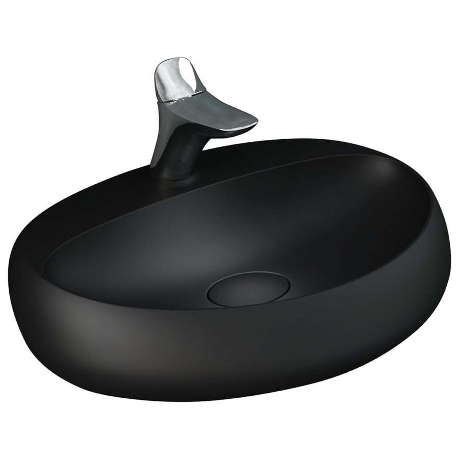 RAK Cloud 650 Wall Basin, Matte Black– Pilbara Bathroom Warehouse Perth and regional Western Australia