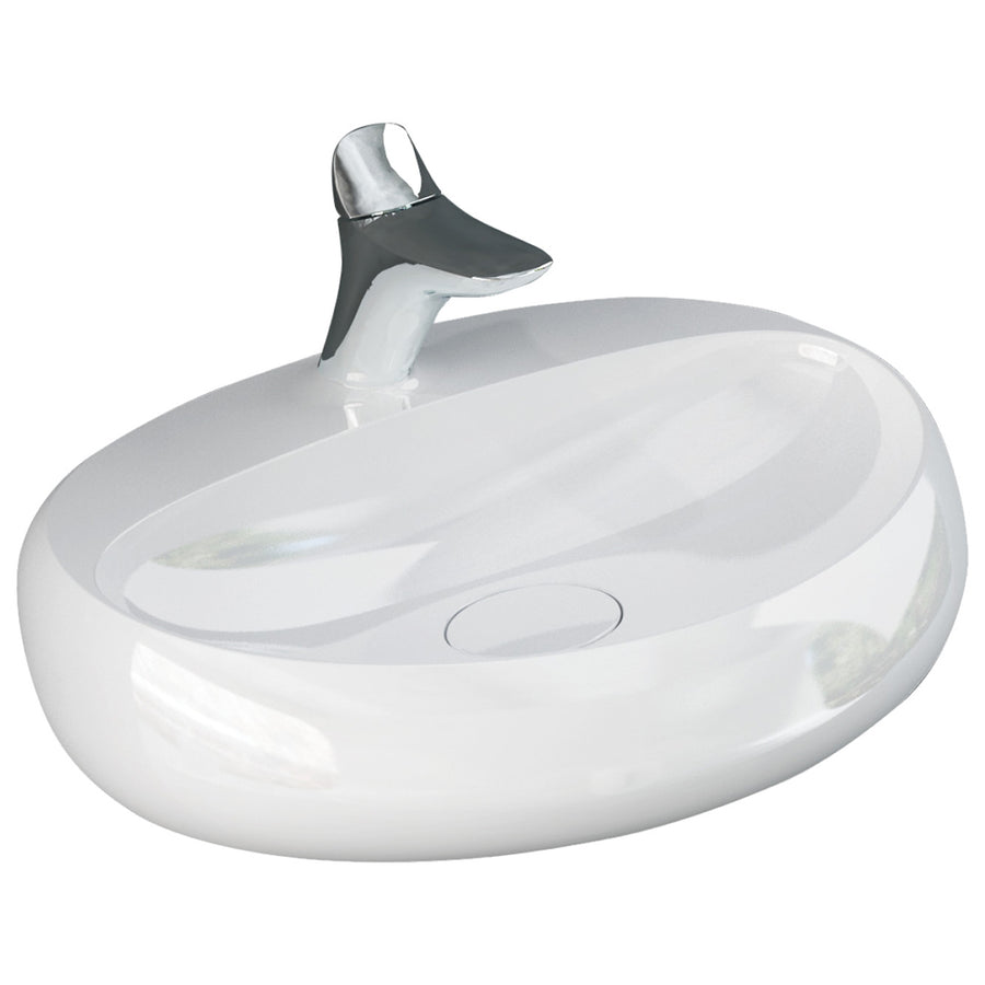 RAK Cloud 650 Wall Basin, Alpine Gloss White– Pilbara Bathroom Warehouse Perth and regional Western Australia