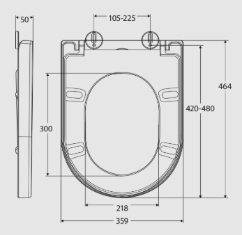 Universal Toilet Seat, Matte White