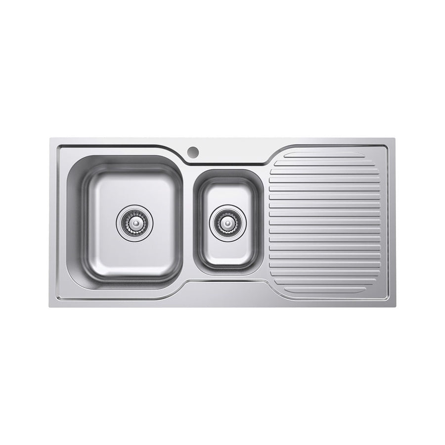 Tiva 980 1.5 Kitchen Sink with Drainer, Left Bowl